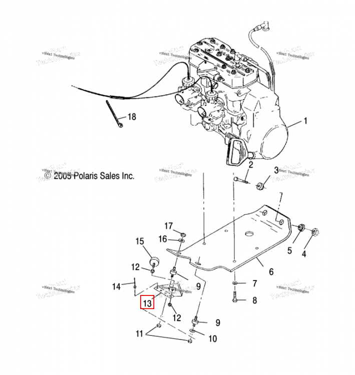 LIMITER TORQUE чёрный Polaris Widetrak LX (2006) (1012048-067)