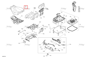 Водителя сиденье крышка Ski-Doo 510007620