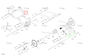 Глубокий чёрный центральный подвески рычаг в сборе m Ski-Doo 503196780
