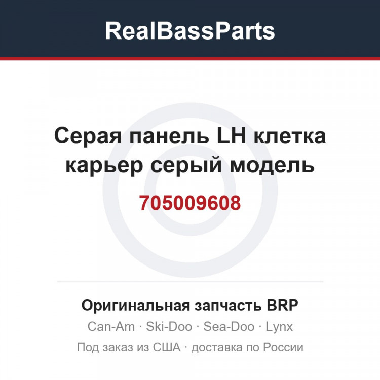 705009608 Серая панель LH клетка карьер серый модель