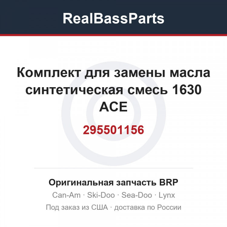 295501156 Комплект для замены масла синтетическая смесь 1630 ACE