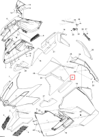 Левый центральный PANNEL поролон Ski-Doo GTX LE 1200 4-TEC (2009) (517304277)