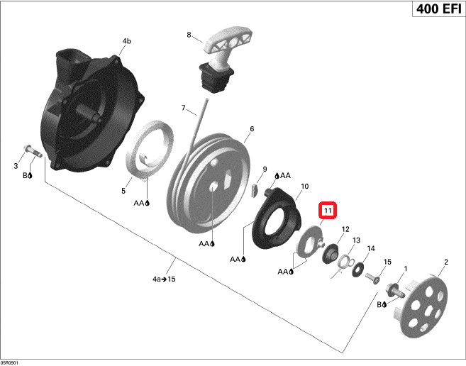 420852306 Защелка ручного стартера Can-Am 711852306 