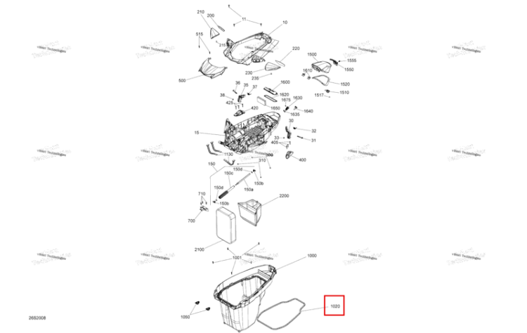 Прокладка Sea-Doo GTX 300 (2020) (293250478)