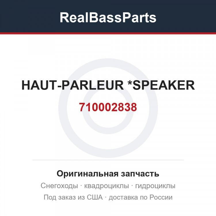 710002838 HAUT-PARLEUR   *SPEAKER