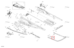 Задний бампер 146 b Ski-Doo 518334306