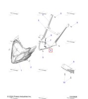 7080887 Ручка фара ADJUST LOCKINGB