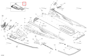 Глубокий чёрный шасси тоннель блок 137 b Ski-Doo 415130702