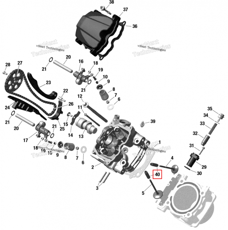 Направляющая клапана Can-Am Maverick Sport 1000R XRC (2020) (420254376)