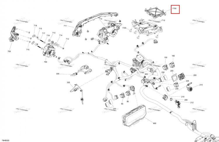 Дифференциал блок Can-Am Maverick Turbo RR XRC (2022) (710008842)