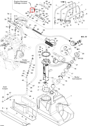 Топливный заглушка Sea-Doo 275500595