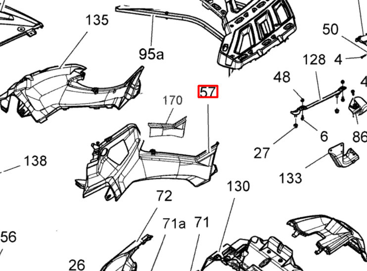 705008580 Панель левая Can-Am