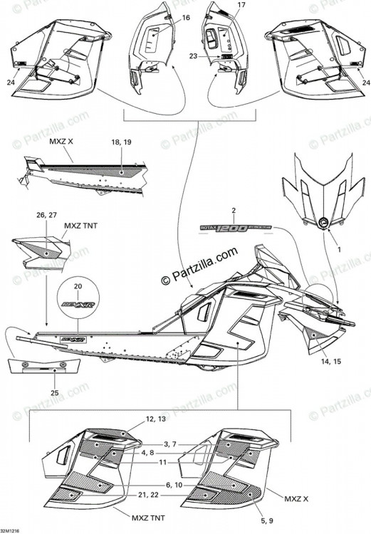 516004867 Наклейка на правую раму, версия XR