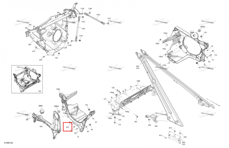 Шестигранный винт фланцевый M6 × 20 Ski-Doo Expedition 850 E-TEC SE (2024) (207562056)