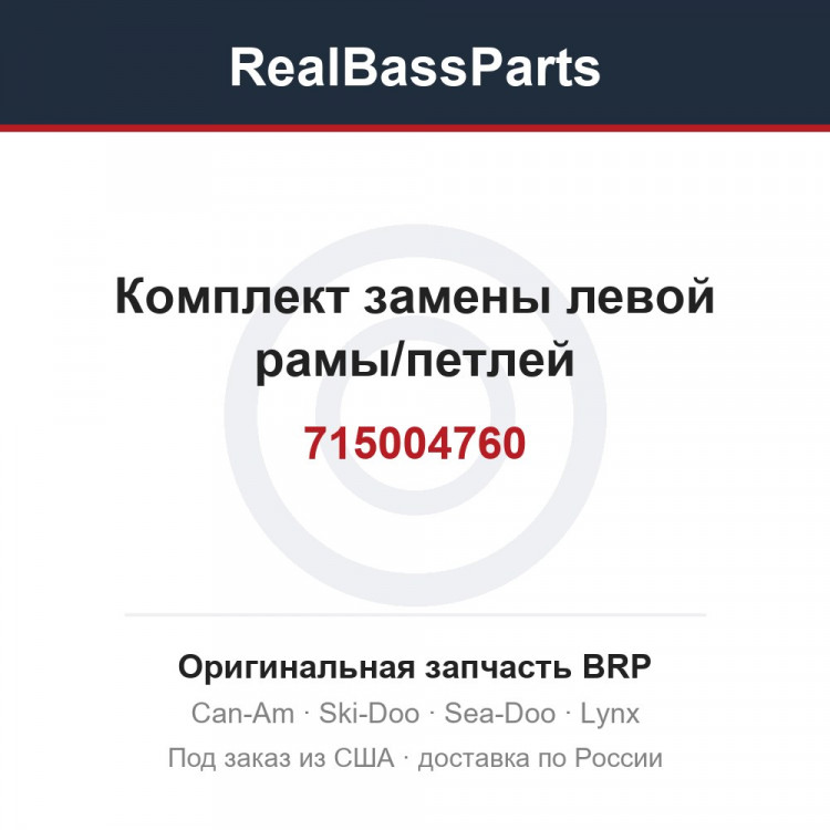 715004760 Комплект замены левой рамы/петлей