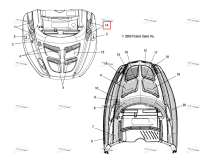 SCREEN капот левый ZNC чёрный Polaris Widetrak LX (2006) (5242857-067)