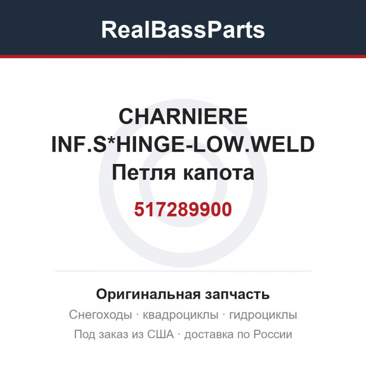 517289900 CHARNIERE INF.S*HINGE-LOW.WELD  Петля капота