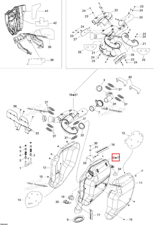 Глушитель в сборе Ski-Doo 514053457