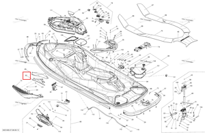 MAGNESIUM левый сиденье накладка Sea-Doo 291003984