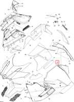 Royal красный левый Pannel красный красный Ski-Doo GTX LE 1200 4-TEC (2009) (517304259)