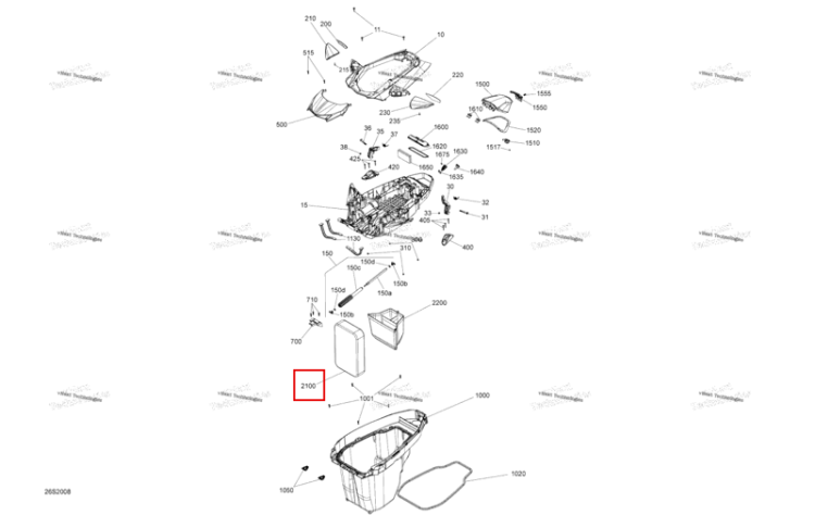 Trailering крышка Sea-Doo GTX 300 (2020) (295100874)