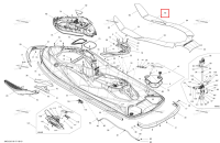 Правый CENTER CARPET Sea-Doo RXT-X 260 RS (2012) (291003459)