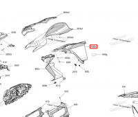 517308791 Отсекатель правый Ski-Doo