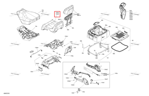 Пассажира сиденье крышка Ski-Doo 510007634