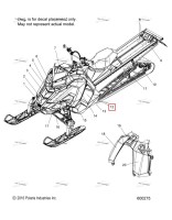 Наклейка крыло 800 левый Polaris 800 AXYS Pro RMK LE 155 (2017) (7183523)