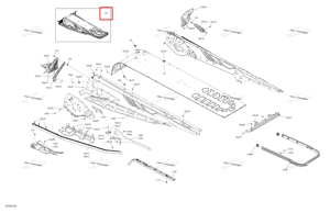 Шасси тоннель блок 154 Ski-Doo 415130965