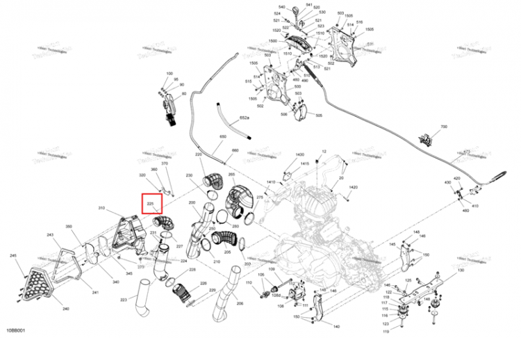 Переходник Can-Am Commander 1000R EFI DPS (2022) (706600353)