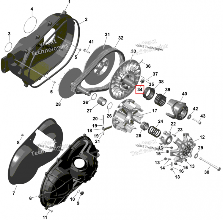 QRS XD ролик комплект 2 Can-Am Commander 1000R EFI XT (2026) (861805577)