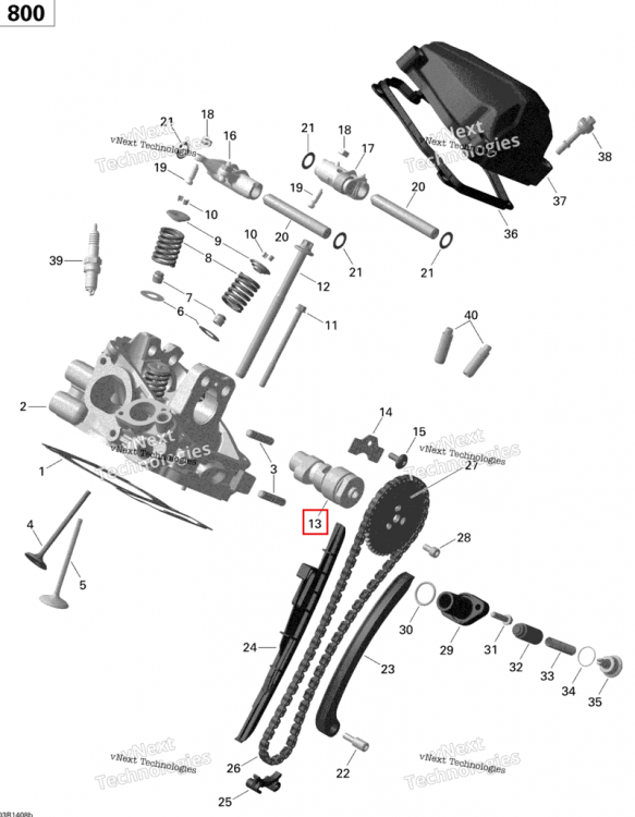 Распредвал Can-Am Outlander MAX 800R EFI DPS XT XT-P (2014) (420620868)