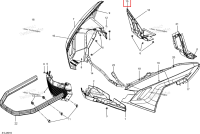 Правый задний Bottom с полукруглой головкой Ski-Doo Expedition TUV 600 H.O. SDI REV-XU (2009) (502006997)