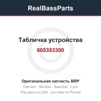 605353300 Табличка устройства