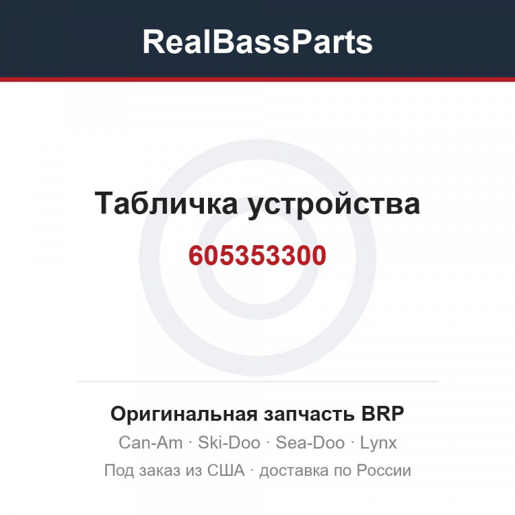 605353300 Табличка устройства