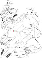 Левый центральный Pannel поролон Ski-Doo GTX LE 1200 4-TEC (2009) (517304274)
