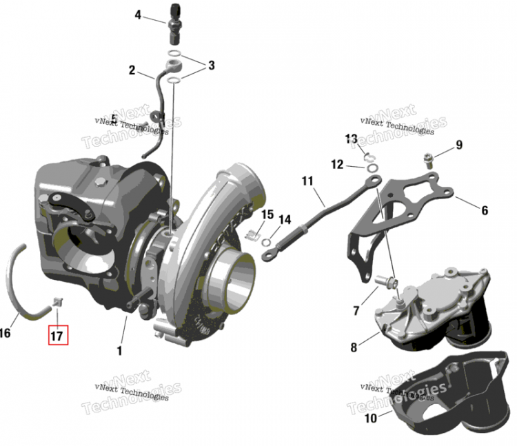 Трубка разъём Ski-Doo Summit 850 E-TEC Turbo R X (2024) (420922164)