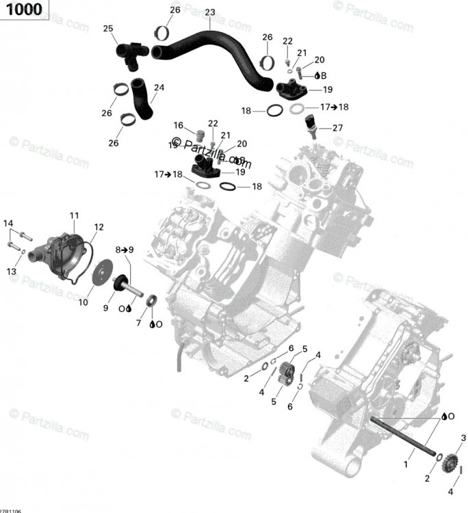 420822690 REAR HEAD HOSE, Bombardier