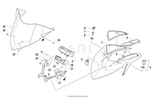 0608-736 Сетка впуска правая M800 Arctic Cat 0608-640