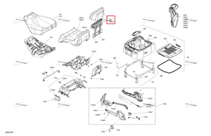 Пассажира спинка a to 60 a2 Ski-Doo 510007648
