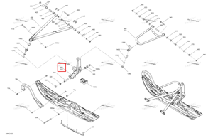 Neo жёлтый левый лыжа Leg 8.5 Ski-Doo 505075496