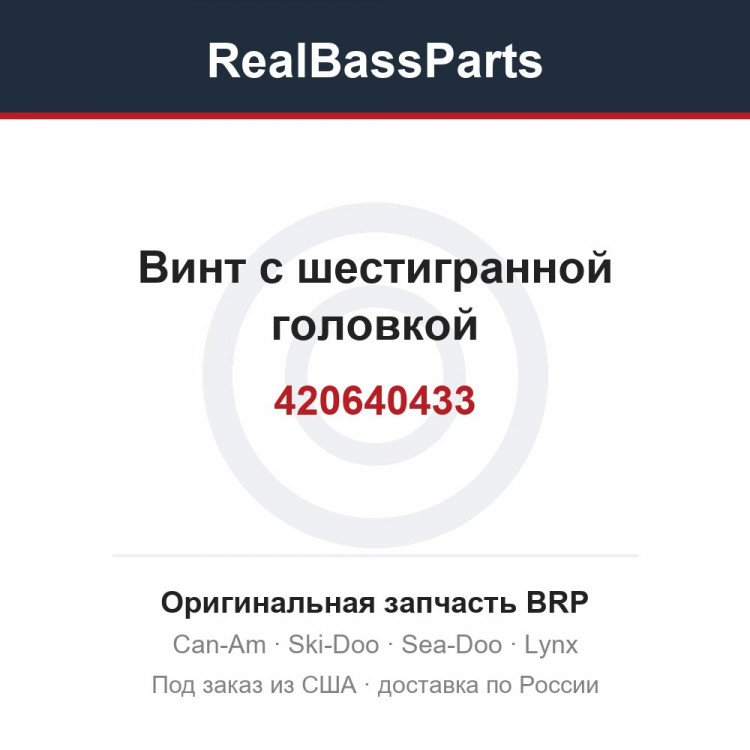 420640433 Винт с шестигранной головкой