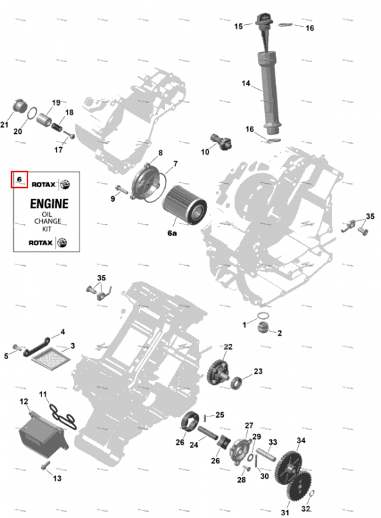 Can Am масляный Change комплект 5 W40 500 CC Can-Am Commander 1000R EFI XT (2026) (9779488)