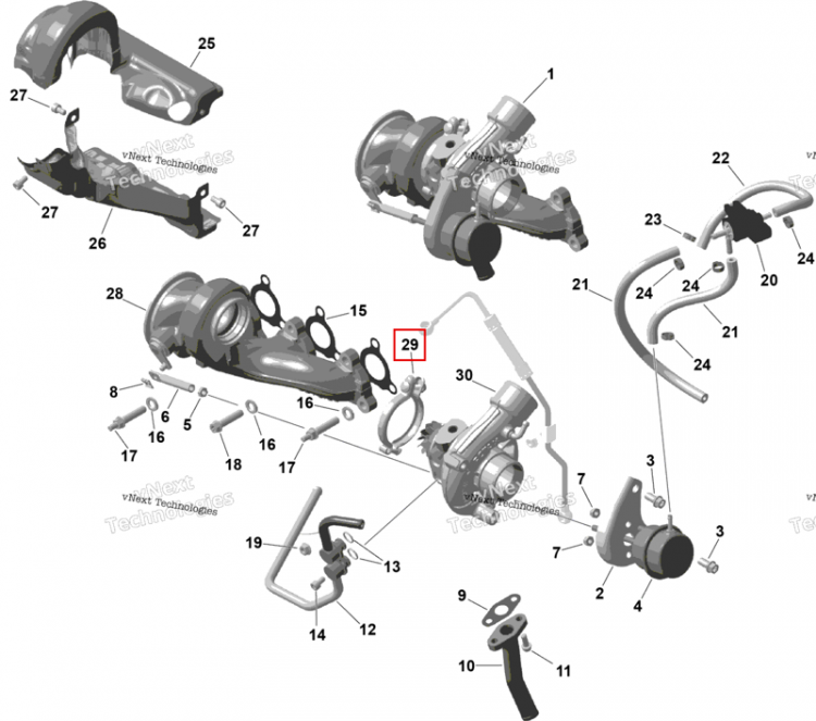 V лента хомут в сборе 58 мм Can-Am Maverick Turbo RR XRS (2026) (420651877)