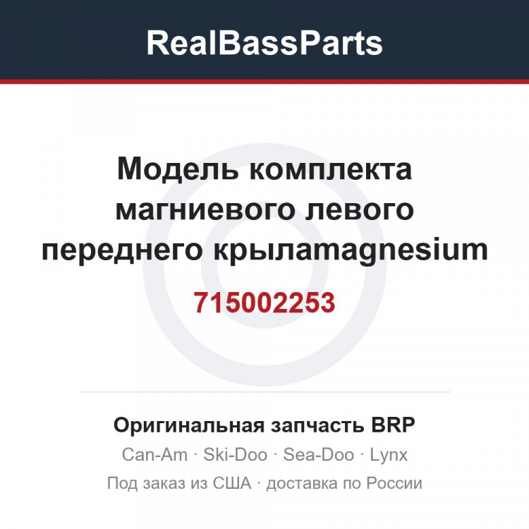 715002253 Модель комплекта магниевого левого переднего крылаmagnesium Europe