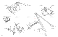 Глубокий чёрный правый задний Diagonal поперечный Member Ski-Doo Expedition 850 E-TEC SE (2024) (518333369)