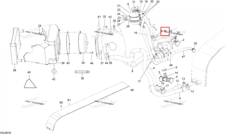 Was 293800018 Loctite 592, 50 ml Ski-Doo Expedition TUV 600 H.O. SDI REV-XU (2009) (219704455)