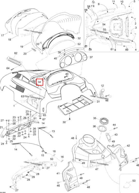 Well гайка Ski-Doo Skandic SUV (2009) (M28051)