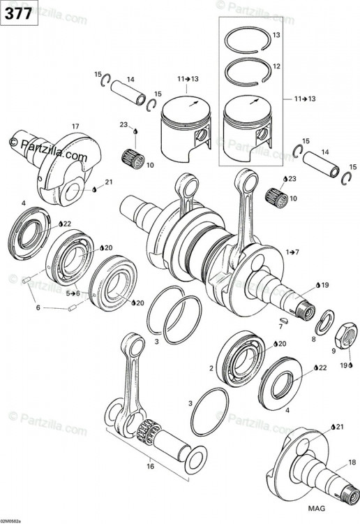 420890062 PISTON 62.44   *PISTON 62.44  Поршень с кольцами